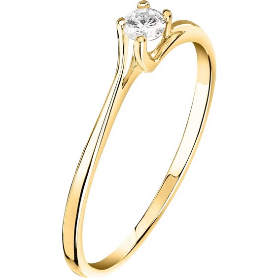 Anello Promesse Donna in Oro giallo Diamante 0.08 Ct TH1508G - TH1508G